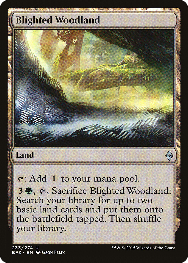 Blighted Woodland (BFZ-233) [Battle for Zendikar] Foil
