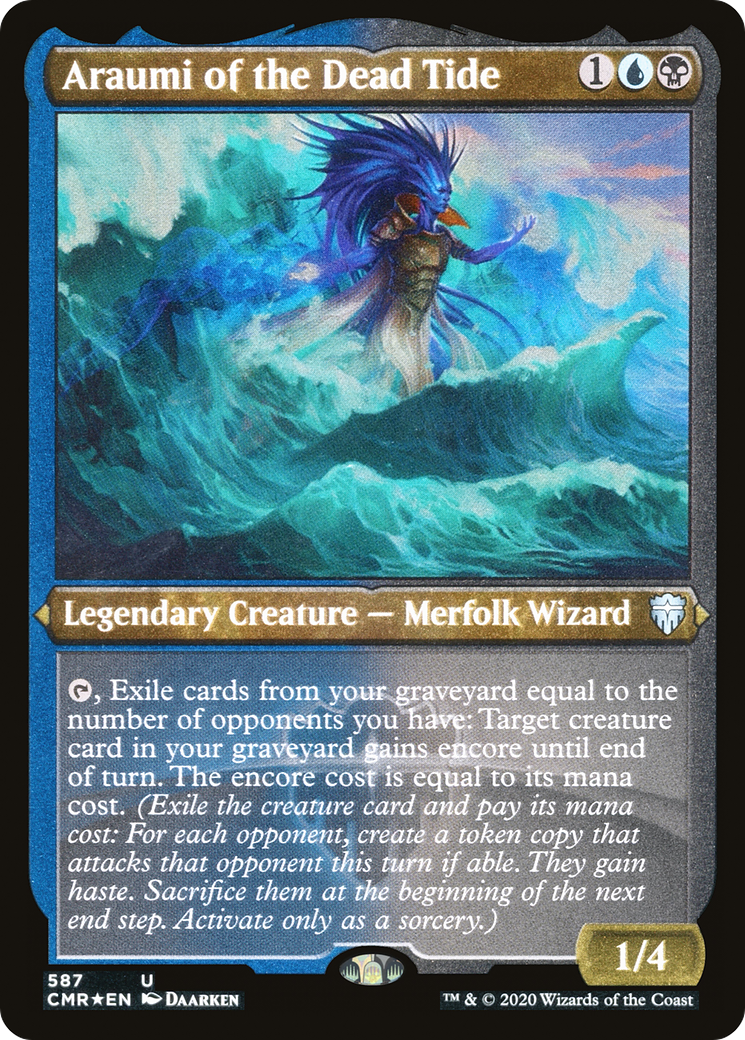 Araumi of the Dead Tide (Foil Etched) (CMR-587) [Commander Legends] Foil