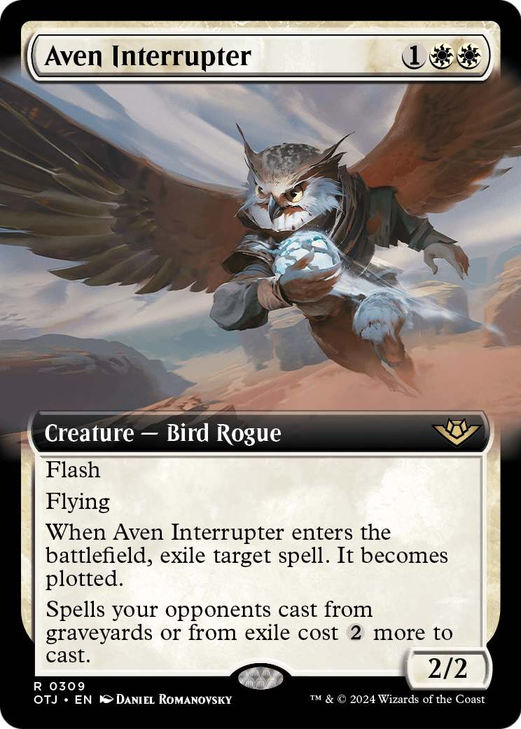 Aven Interrupter (Extended Art) (OTJ-309) [Outlaws of Thunder Junction]