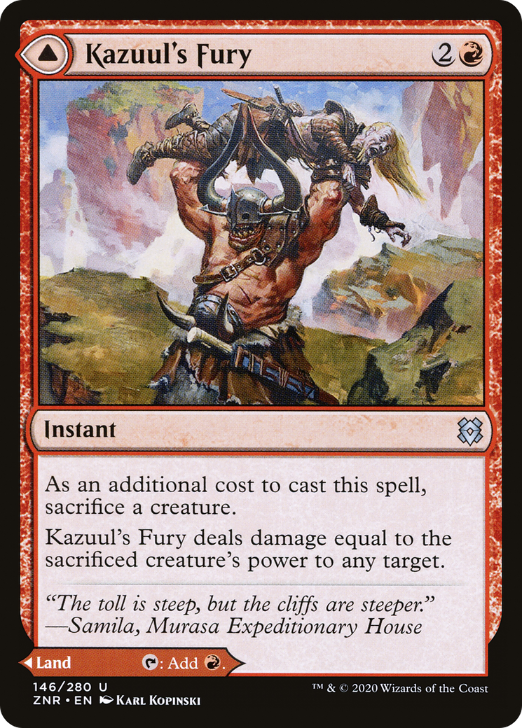 Kazuul's Fury (ZNR-146) [Zendikar Rising] Foil