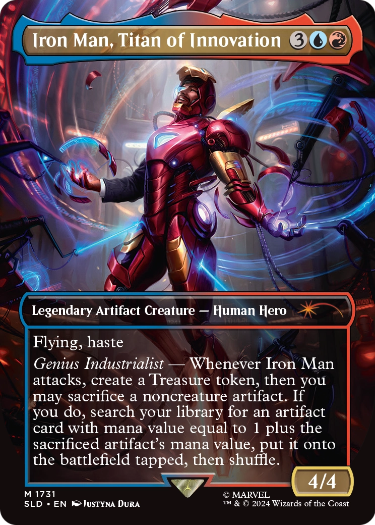 Iron Man, Titan of Innovation (SLD-1731) (Borderless) [Secret Lair Drop] Foil