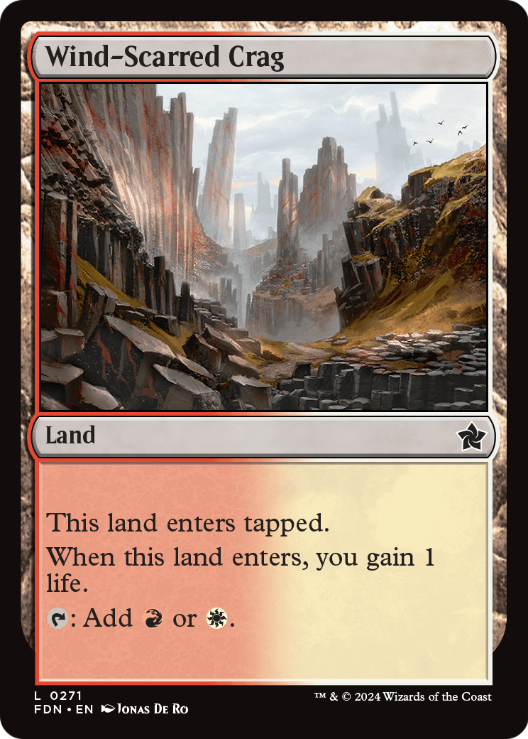 Wind-Scarred Crag (FDN-271) [Foundations] Foil