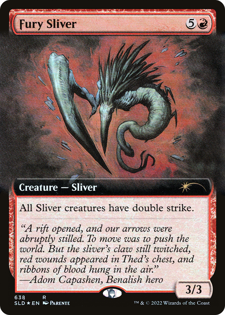 Fury Sliver (Extended Art) (SLD-638) [Secret Lair Drop] Foil