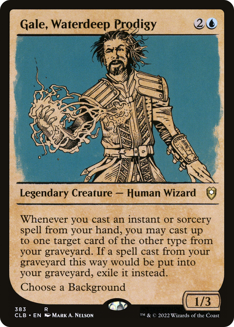 Gale, Waterdeep Prodigy (Showcase) (CLB-383) [Commander Legends: Battle for Baldur's Gate] Foil