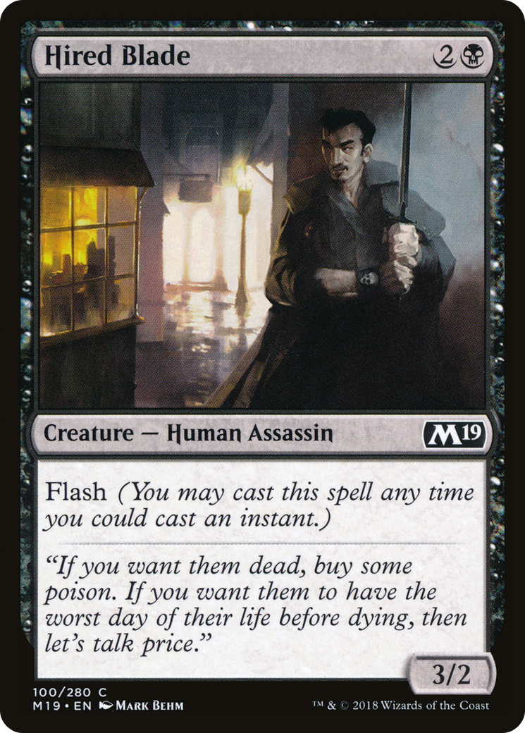Hired Blade (M19-100) [Core Set 2019] Foil
