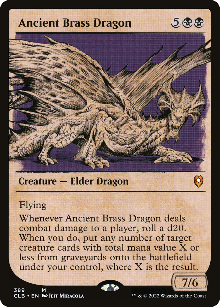 Ancient Brass Dragon (Showcase) (CLB-389) [Commander Legends: Battle for Baldur's Gate]
