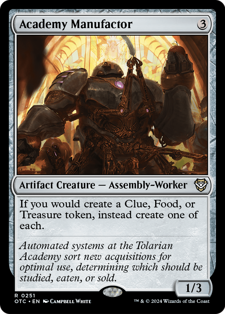 Academy Manufactor (OTC-251) [Outlaws of Thunder Junction Commander]