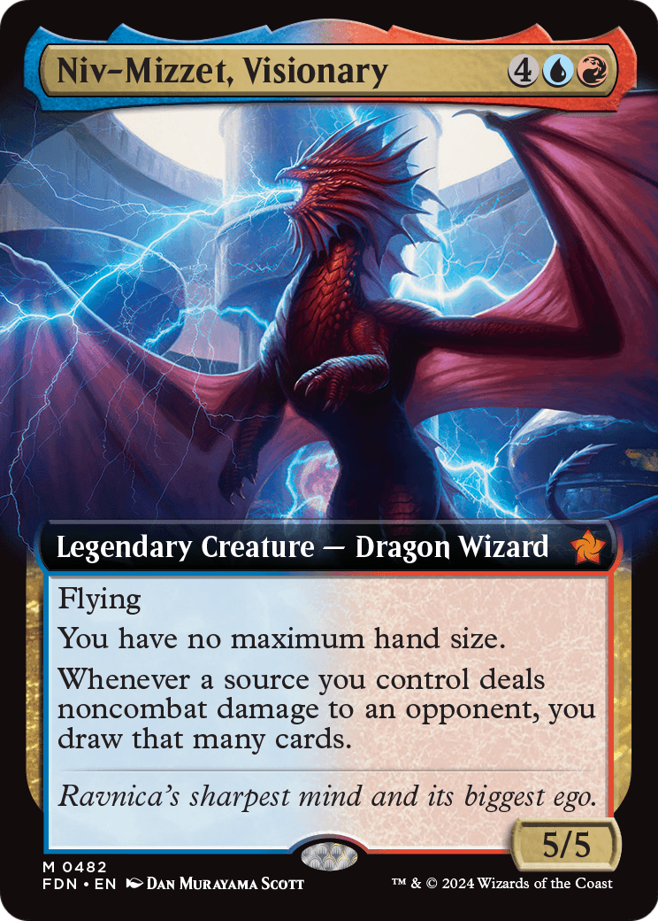 Niv-Mizzet, Visionary (Extended Art) (FDN-482) [Foundations]