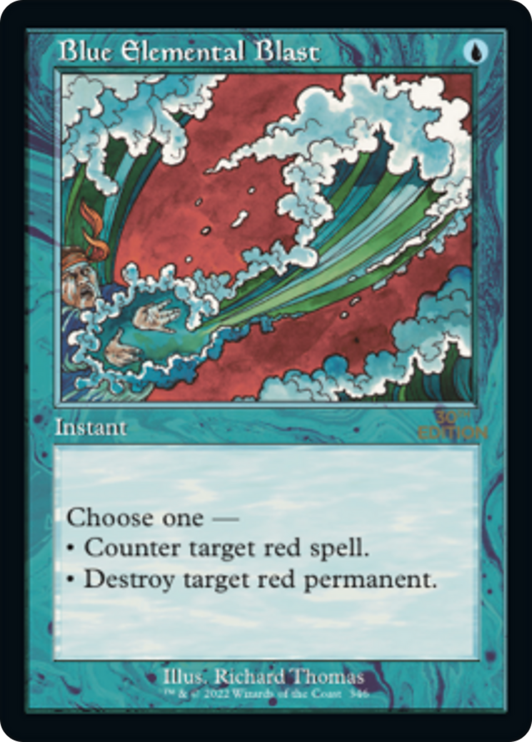 Blue Elemental Blast (Retro Frame) (30A-346) [30th Anniversary Edition]