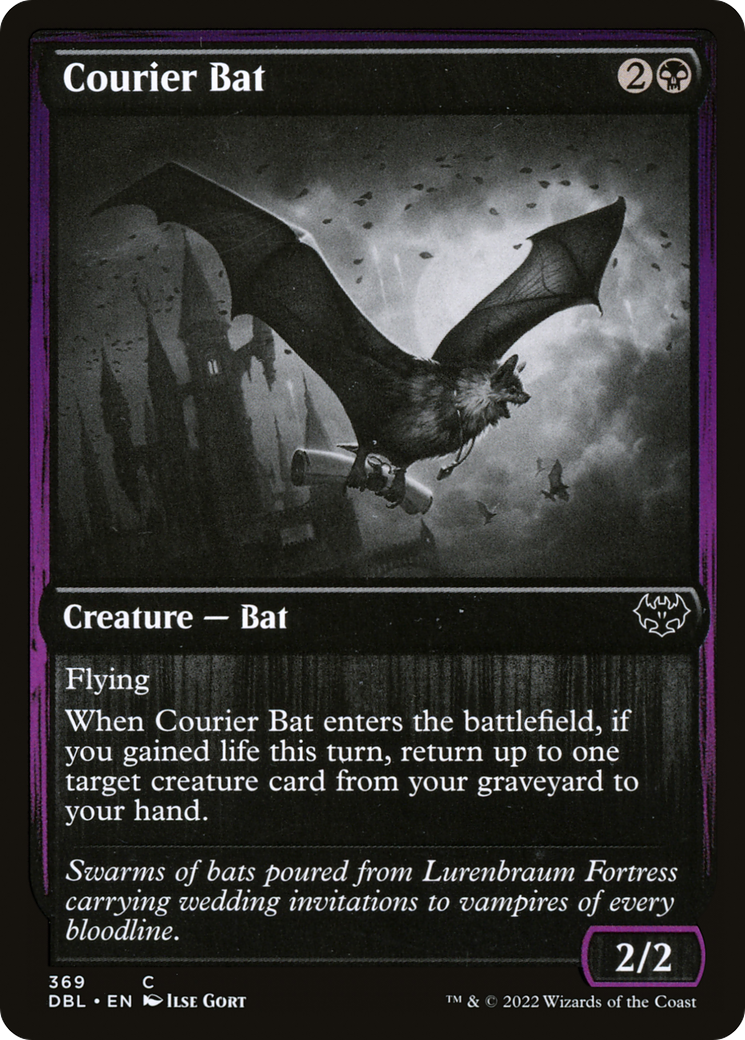 Courier Bat (DBL-369) [Innistrad: Double Feature] Foil