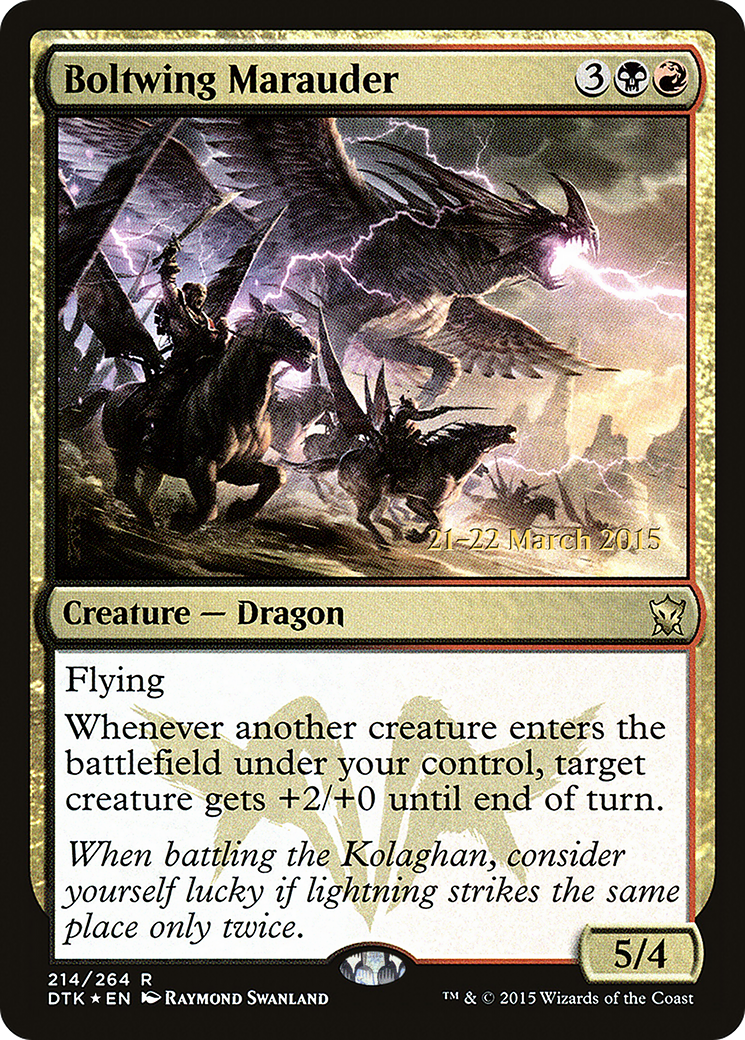 Boltwing Marauder (PRE-214S) [Dragons of Tarkir Promos] Foil