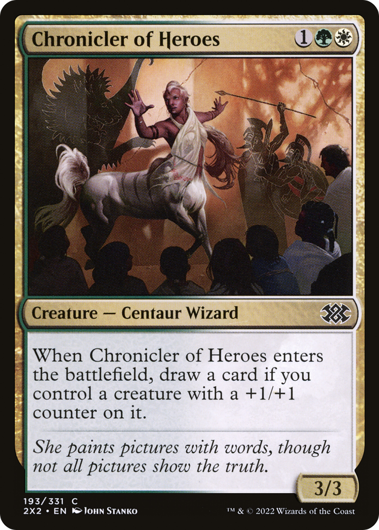 Chronicler of Heroes (2X2-193) [Double Masters 2022] Foil
