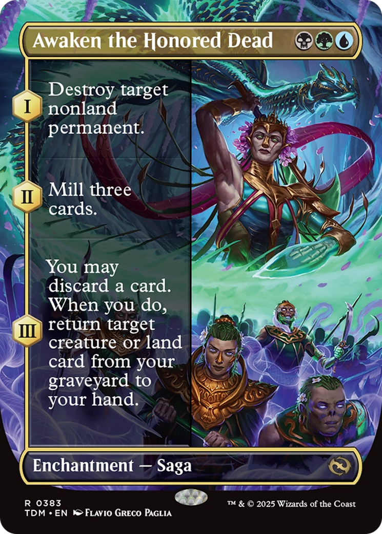 Awaken the Honored Dead (Borderless) (TDM-383) [Tarkir: Dragonstorm]