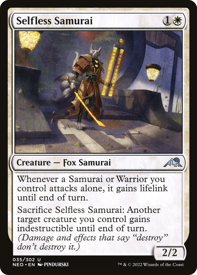 Selfless Samurai (NEO-035) [Kamigawa: Neon Dynasty]
