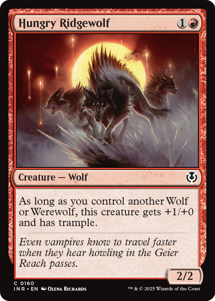 Hungry Ridgewolf (INR-160) [Innistrad Remastered] Foil