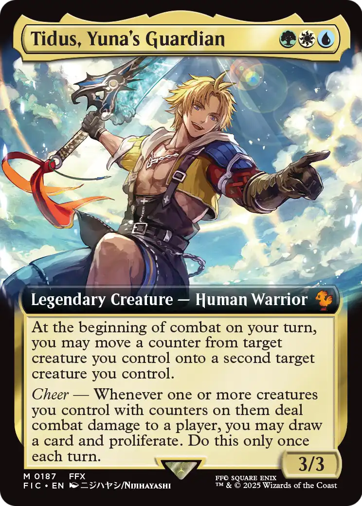 Tidus, Yuna's Guardian (Extended Art) (FIC-187) [Commander: FINAL FANTASY] Foil