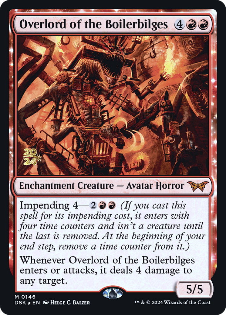 Overlord of the Boilerbilges (PRE-146) [Duskmourn: House of Horror Promos] Foil