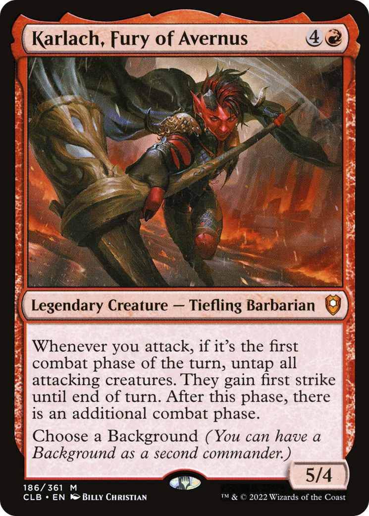 Karlach, Fury of Avernus (CLB-186) [Commander Legends: Battle for Baldur's Gate] Foil