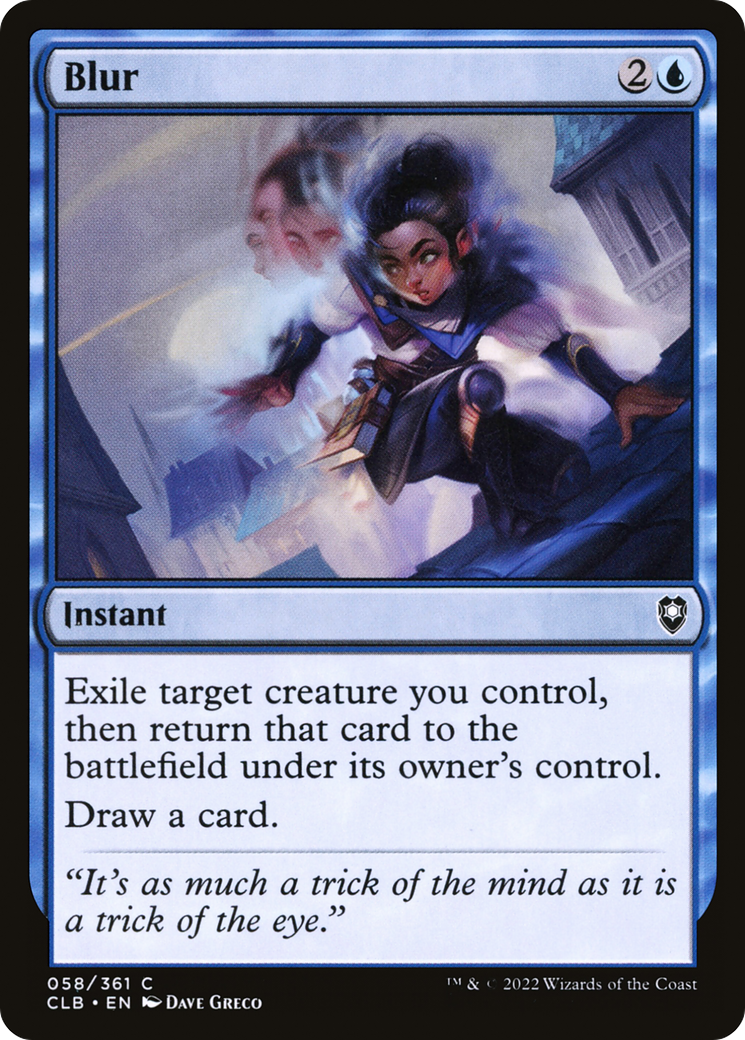 Blur (CLB-058) [Commander Legends: Battle for Baldur's Gate] Foil
