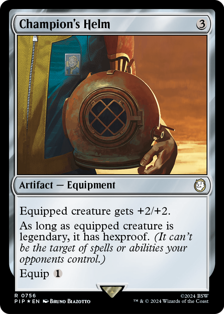 Champion's Helm (Surge Foil) (PIP-756) [Fallout] Foil