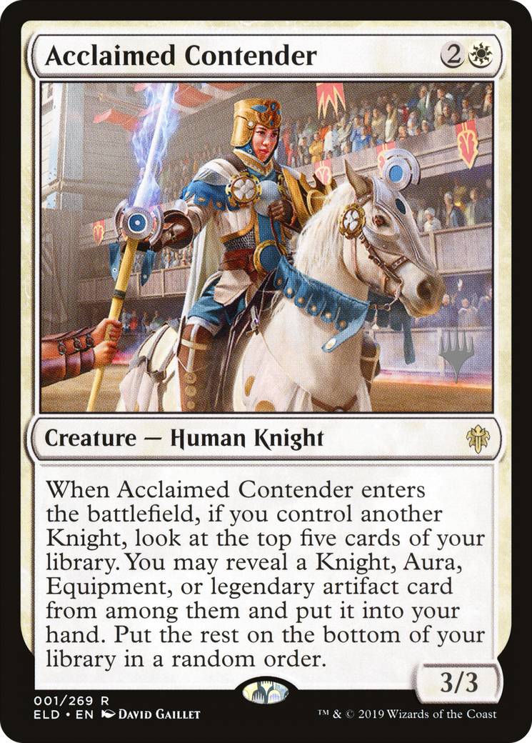 Acclaimed Contender (PPELD-001) [Promo Pack: Throne of Eldraine Promos]