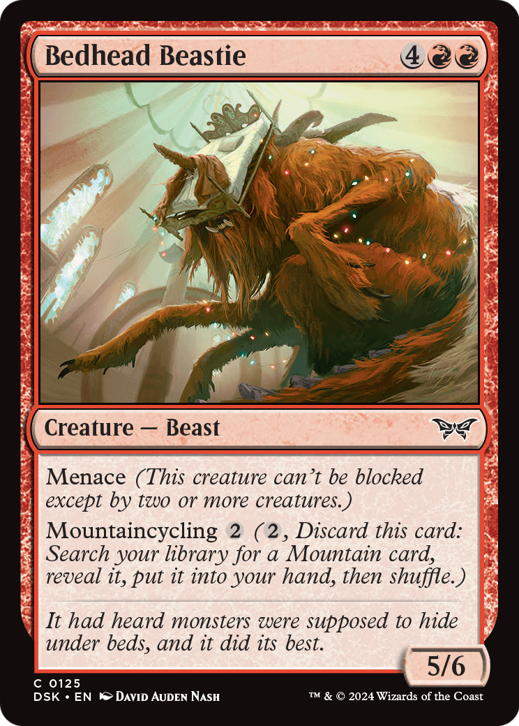 Bedhead Beastie (DSK-125) [Duskmourn: House of Horror] Foil