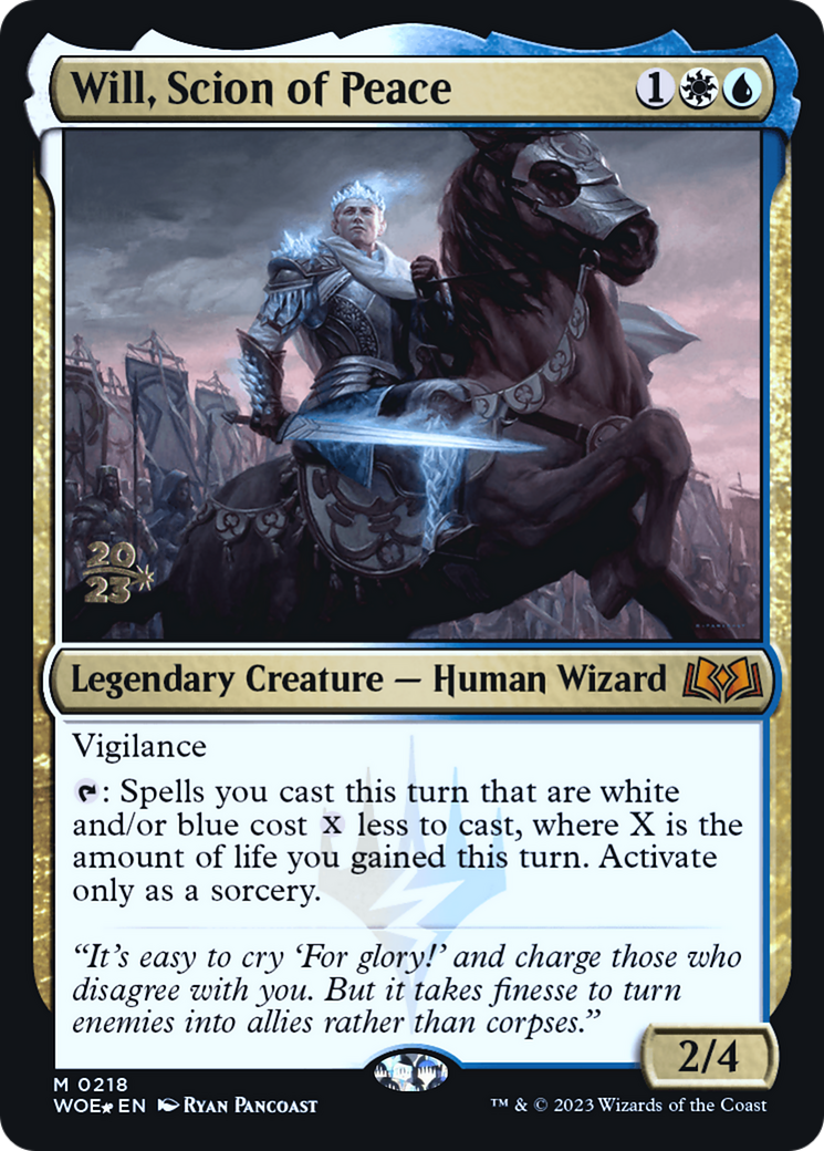 Will, Scion of Peace (PRE-218) [Wilds of Eldraine Promos] Foil