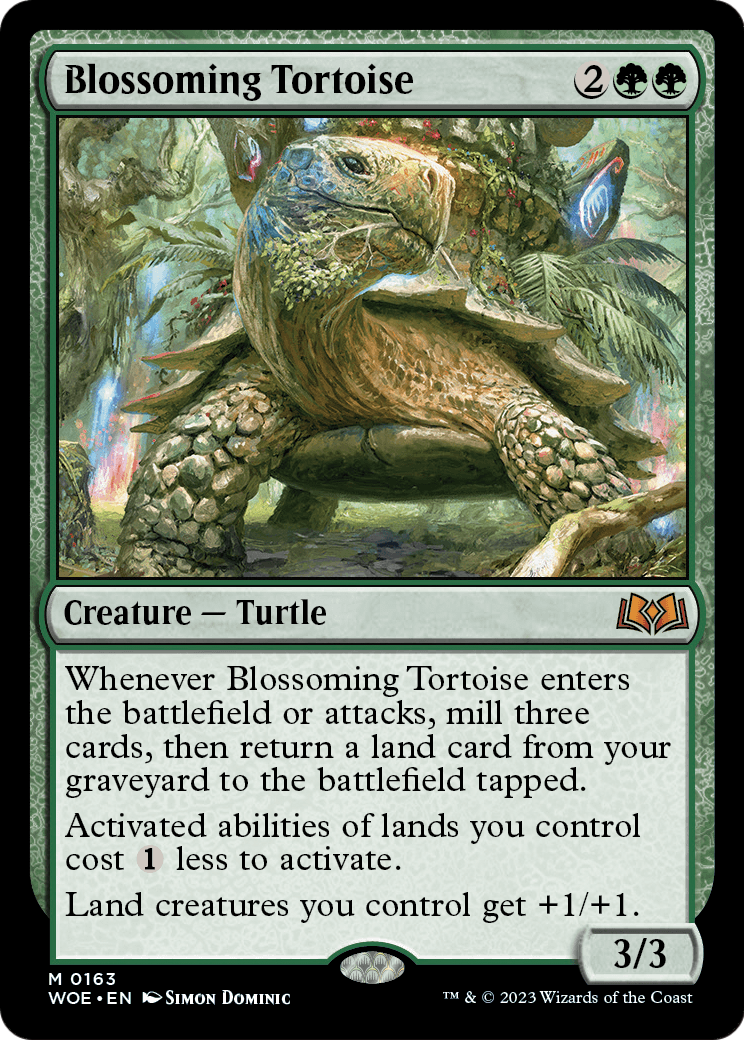 Blossoming Tortoise (WOE-163) [Wilds of Eldraine] Foil