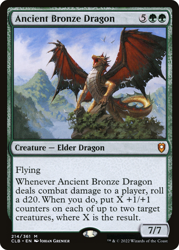 Ancient Bronze Dragon (CLB-214) [Commander Legends: Battle for Baldur's Gate] Foil