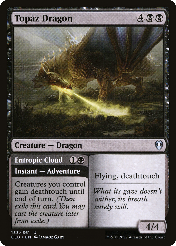 Topaz Dragon (CLB-153) [Commander Legends: Battle for Baldur's Gate] Foil