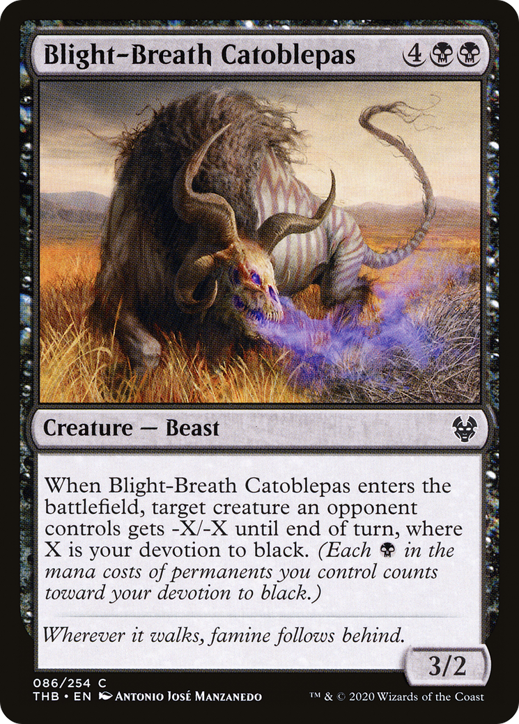Blight-Breath Catoblepas (THB-086) [Theros Beyond Death] Foil