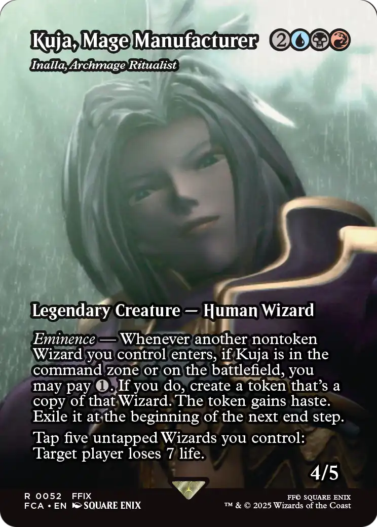 Kuja, Mage Manufacturer - Inalla, Archmage Ritualist (Showcase) (FCA-052) (Borderless) [FINAL FANTASY: Through the Ages] Foil