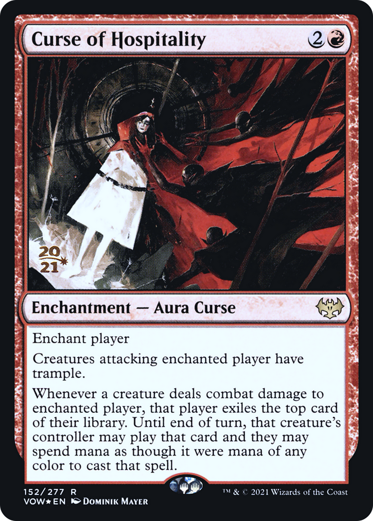 Curse of Hospitality (PRE-152) [Innistrad: Crimson Vow Promos] Foil