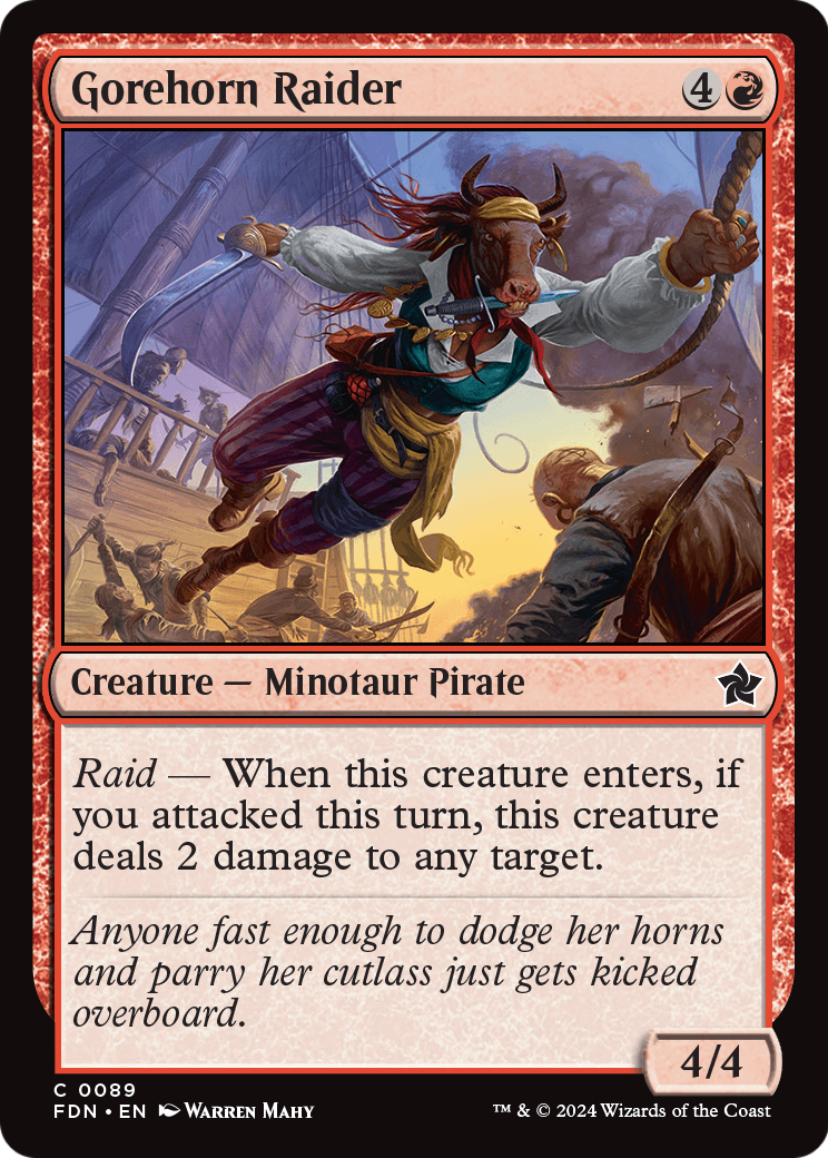 Gorehorn Raider (FDN-089) [Foundations] Foil