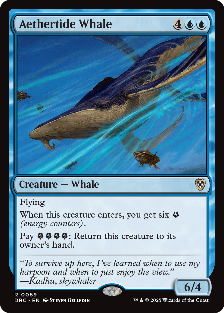Aethertide Whale (DRC-069) [Commander: Aetherdrift]