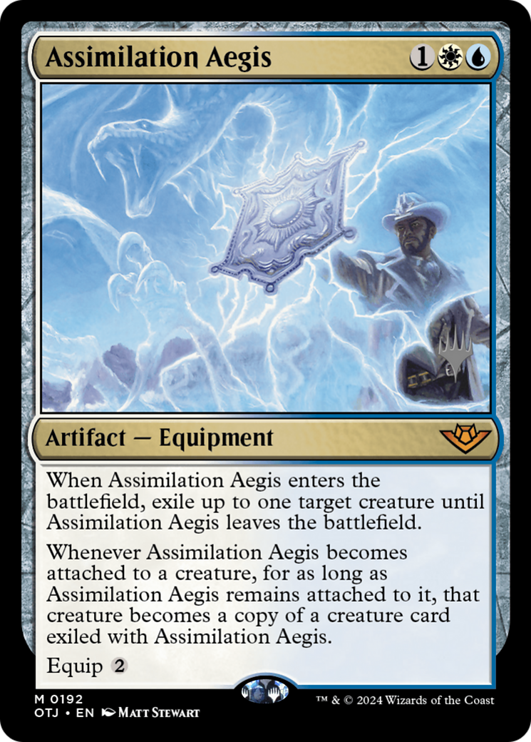 Assimilation Aegis (PPOTJ-192) [Promo Pack: Outlaws of Thunder Junction Promos] Foil