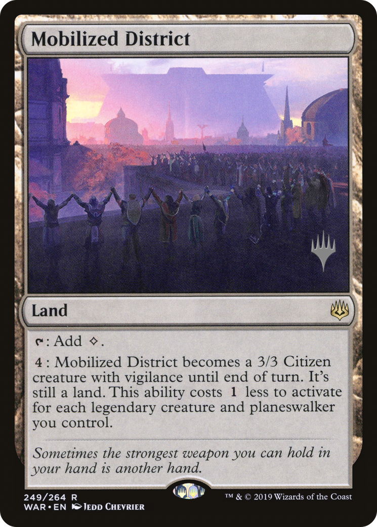 Mobilized District (PPM20-249) [Promo Pack: War of the Spark Promos] Foil