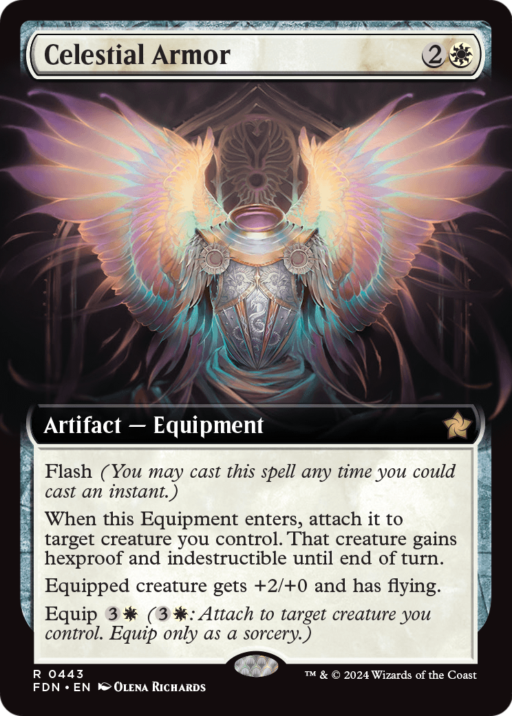 Celestial Armor (Extended Art) (FDN-443) [Foundations] Foil