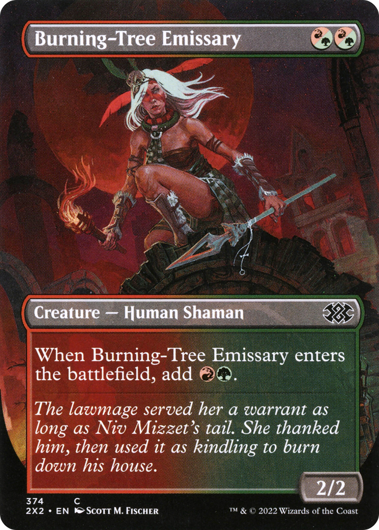 Burning-Tree Emissary (Borderless) (2X2-374) [Double Masters 2022]