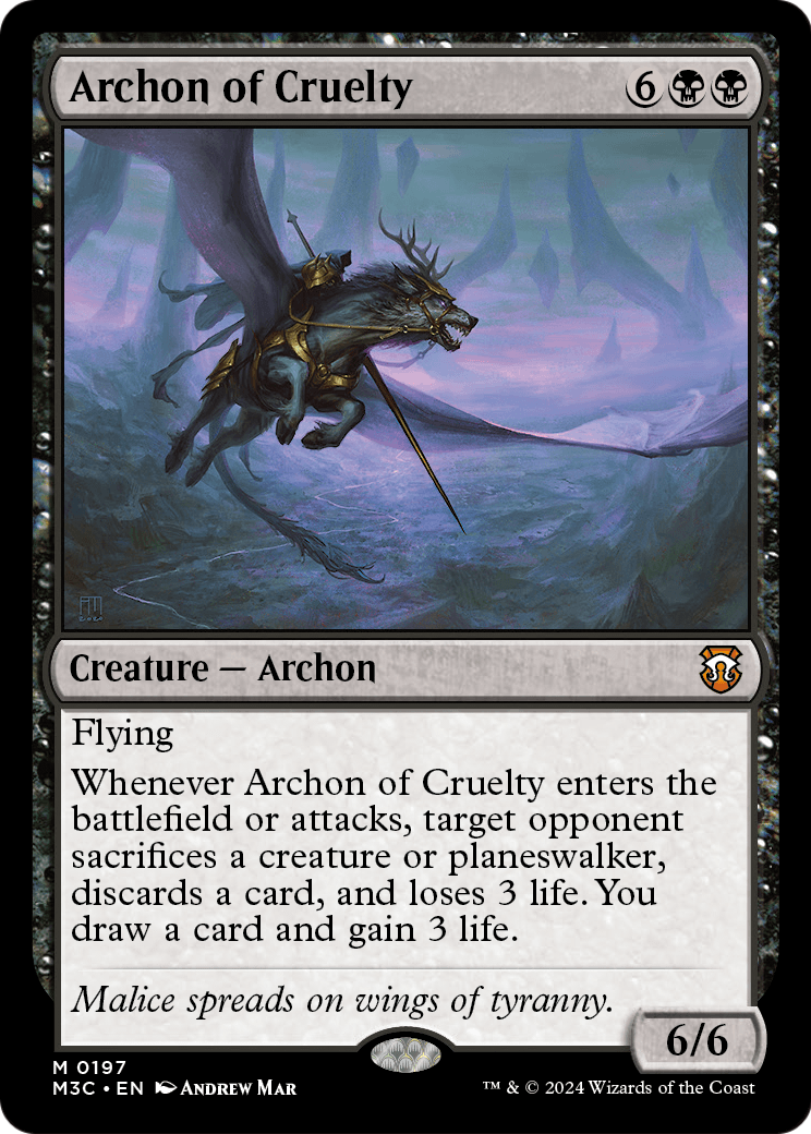 Archon of Cruelty (M3C-197) [Modern Horizons 3 Commander]