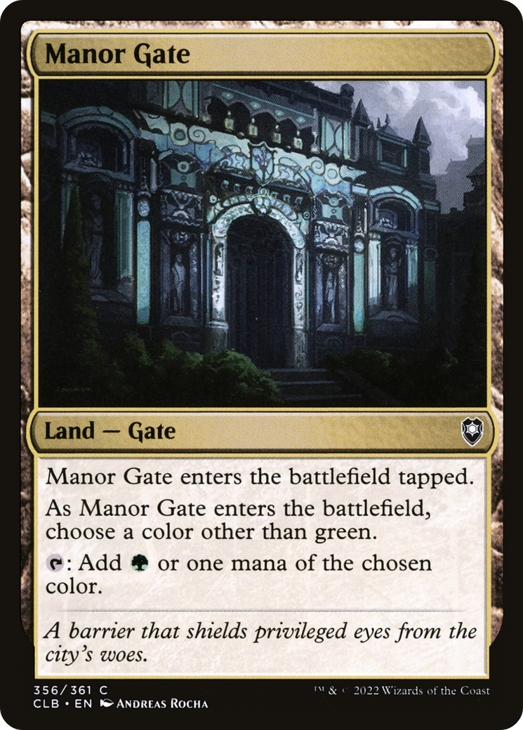 Manor Gate (CLB-356) [Commander Legends: Battle for Baldur's Gate] Foil