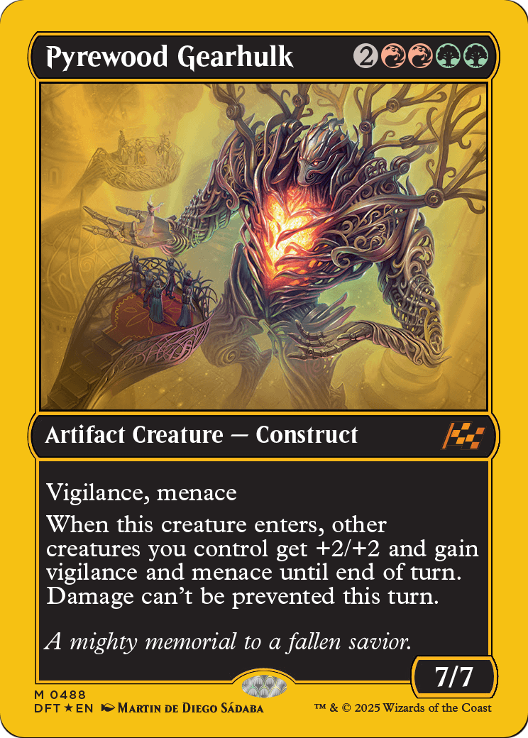 Pyrewood Gearhulk (First-Place Foil) (DFT-488) [Aetherdrift] Foil