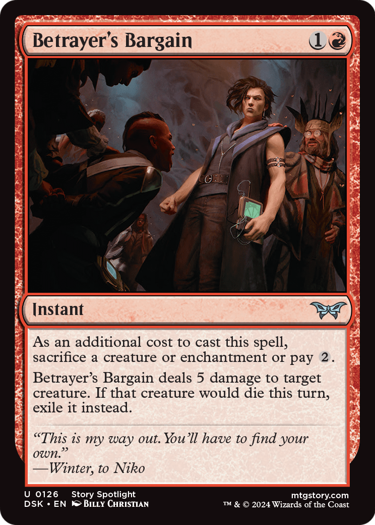 Betrayer's Bargain (DSK-126) [Duskmourn: House of Horror] Foil