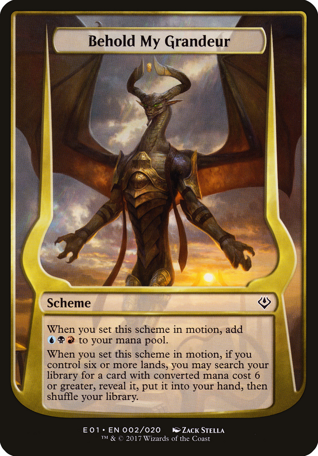Behold My Grandeur (Archenemy: Nicol Bolas) (OVER-002) [Archenemy: Nicol Bolas Schemes]