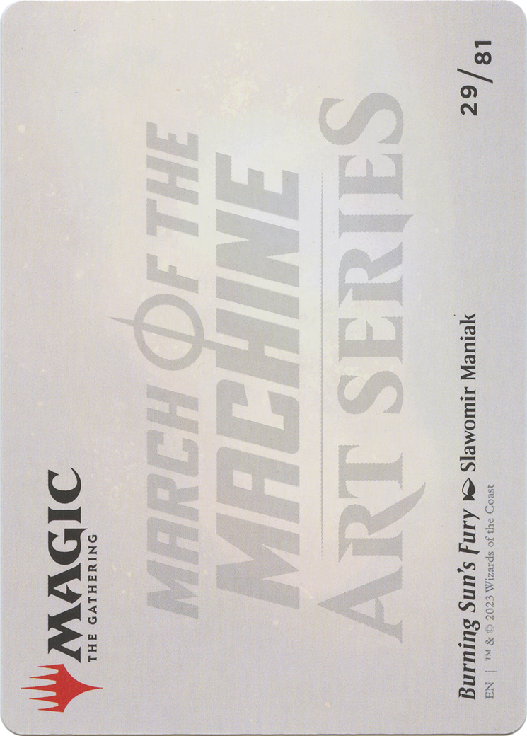 Burning Sun's Fury // Burning Sun's Fury (AMOM-029) (Borderless) [March of the Machine Art Series] Foil