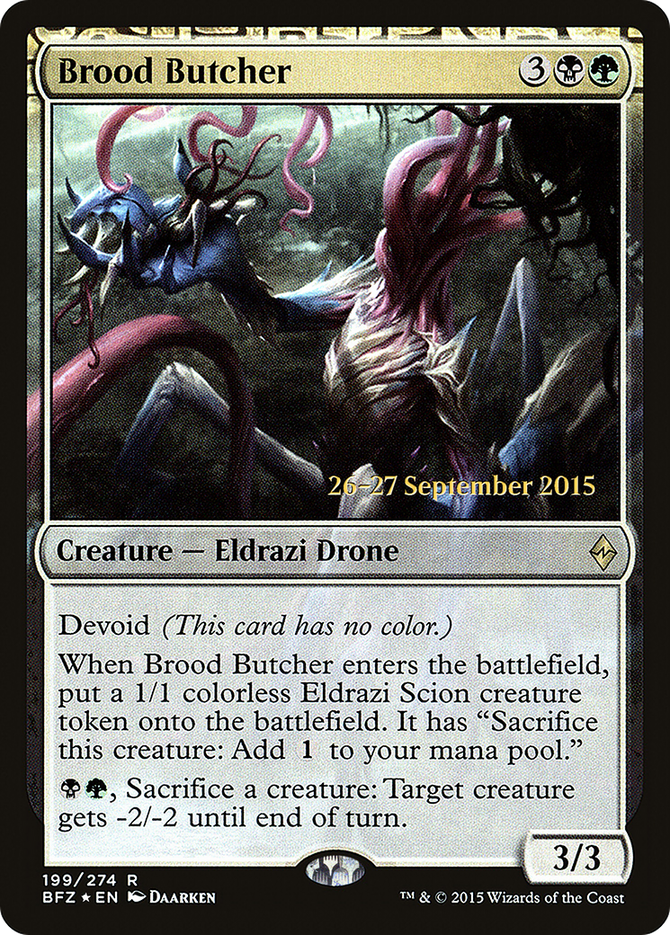 Brood Butcher (PRE-199S) [Battle for Zendikar Promos] Foil
