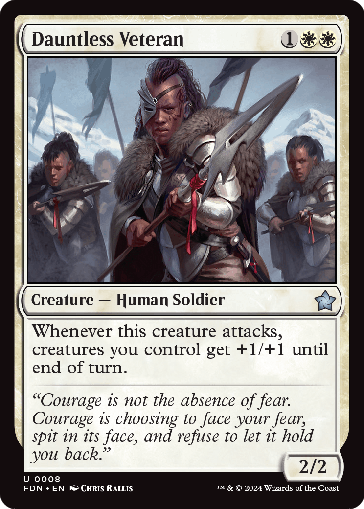 Dauntless Veteran (FDN-008) [Foundations] Foil