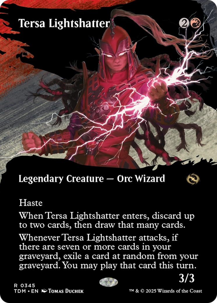 Tersa Lightshatter (Borderless) (TDM-345) (Showcase) [Tarkir: Dragonstorm] Foil