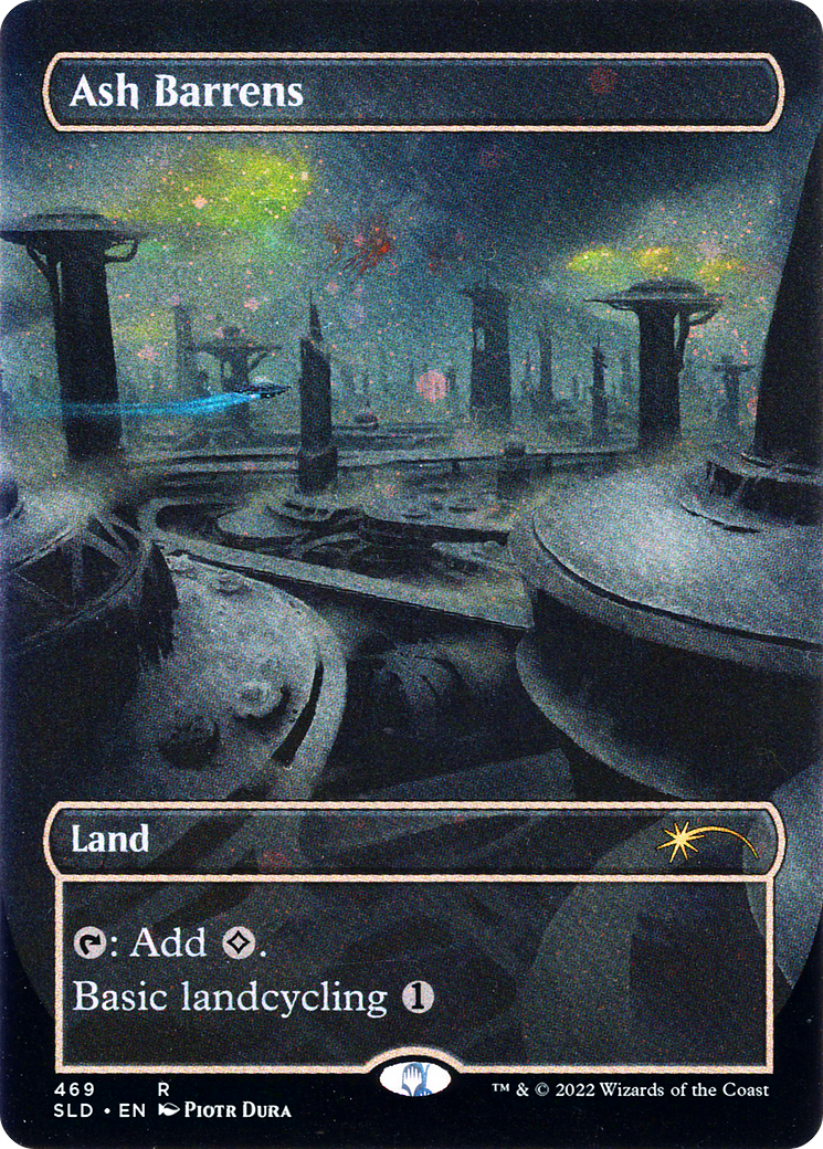 Ash Barrens (Borderless) (Galaxy Foil) (SLD-469) [Secret Lair Drop] Foil