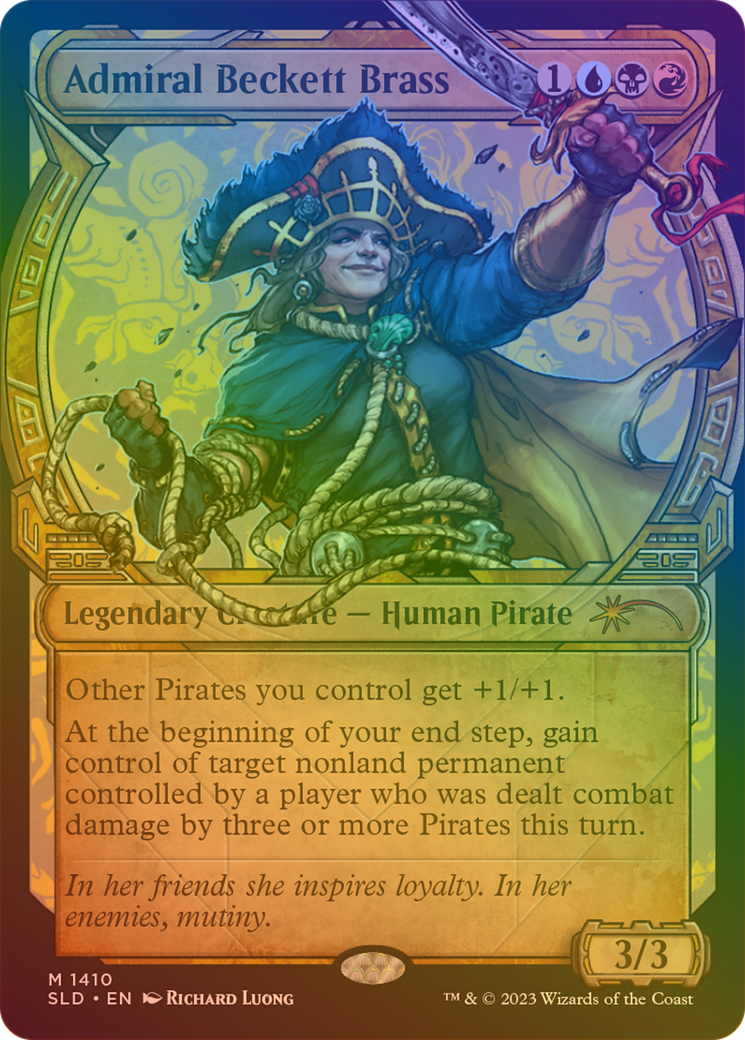 Admiral Beckett Brass (Rainbow Foil) (SLD-1410) (Showcase) [Secret Lair Drop] Foil